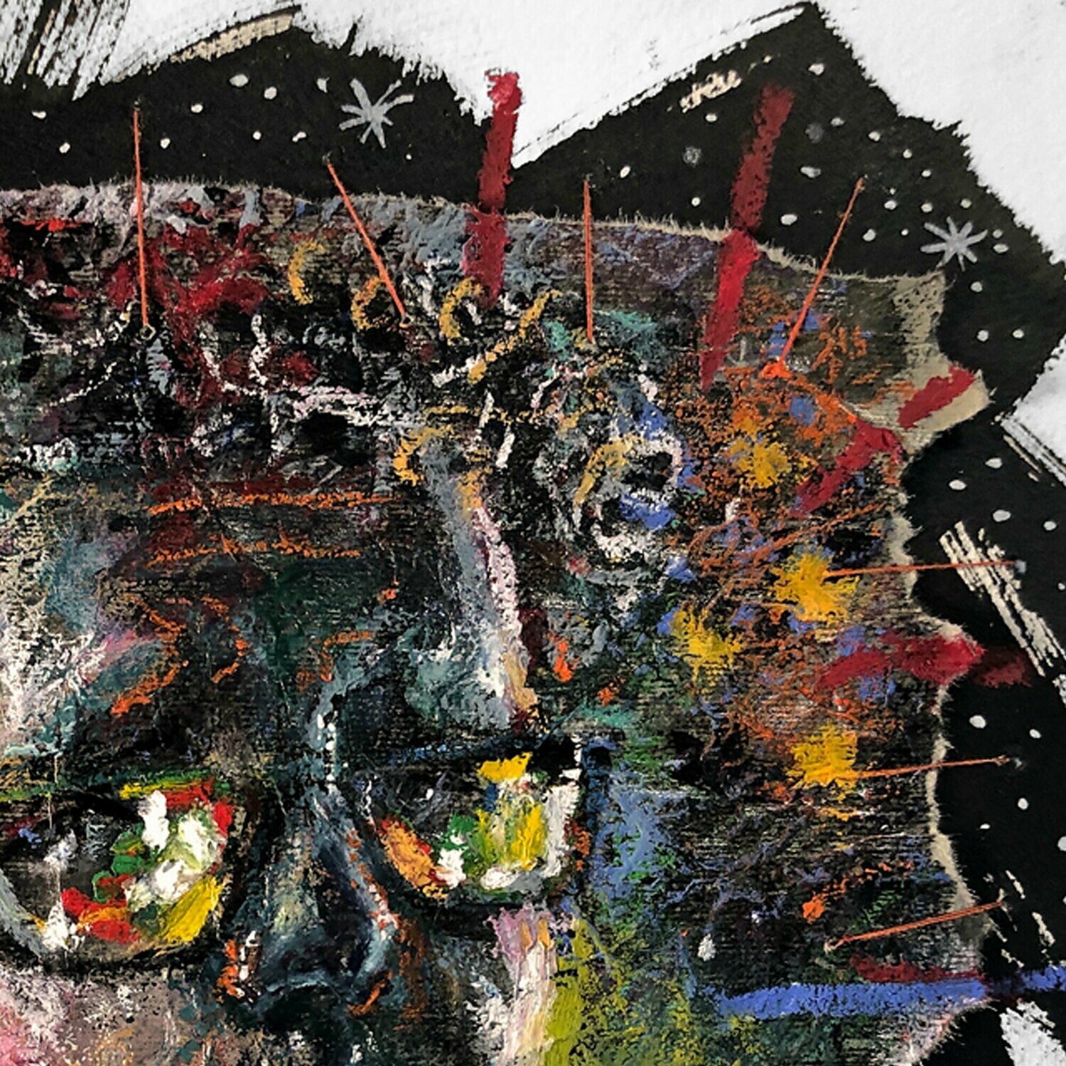 "Crumpled Self-Portrait (for Fraser)" Original Mixed-Media Work