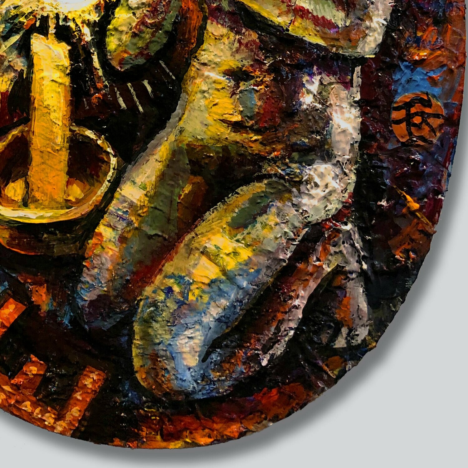 "Hope (Self-Portrait on a Retired Palette)" Original Painting