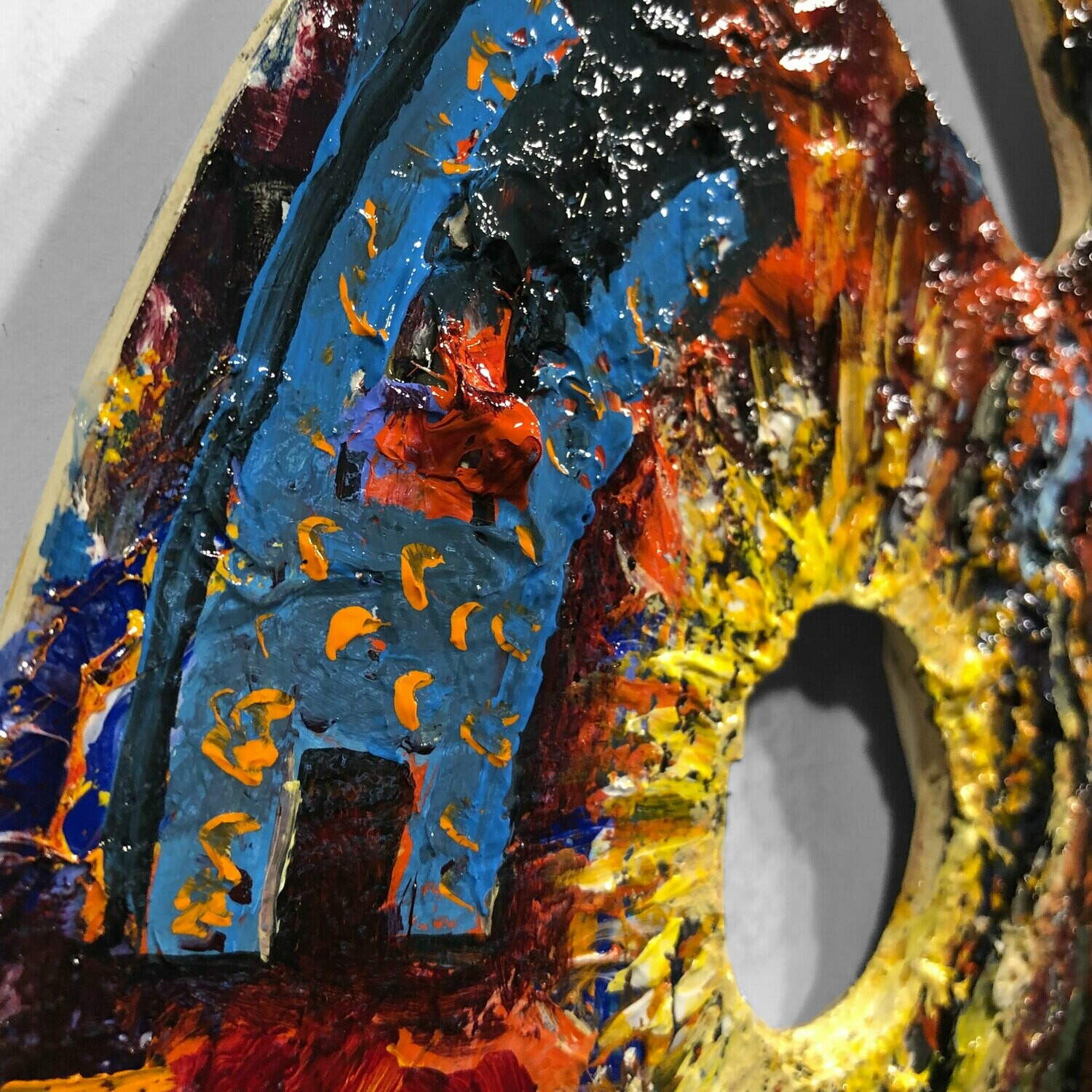 "Hope (Self-Portrait on a Retired Palette)" Original Painting