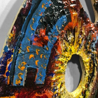 "Hope (Self-Portrait on a Retired Palette)" Original Painting