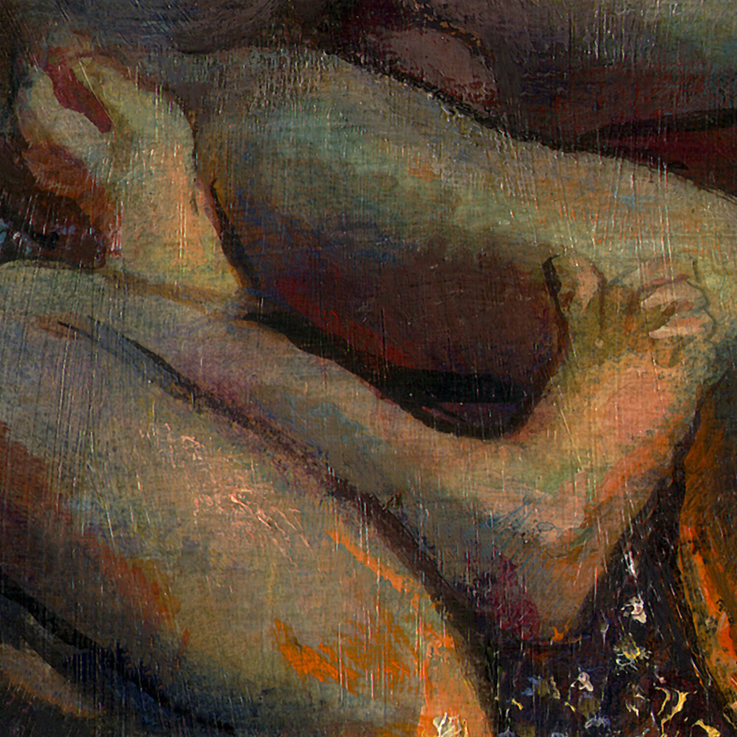 "Falling" Original Painting on Panel
