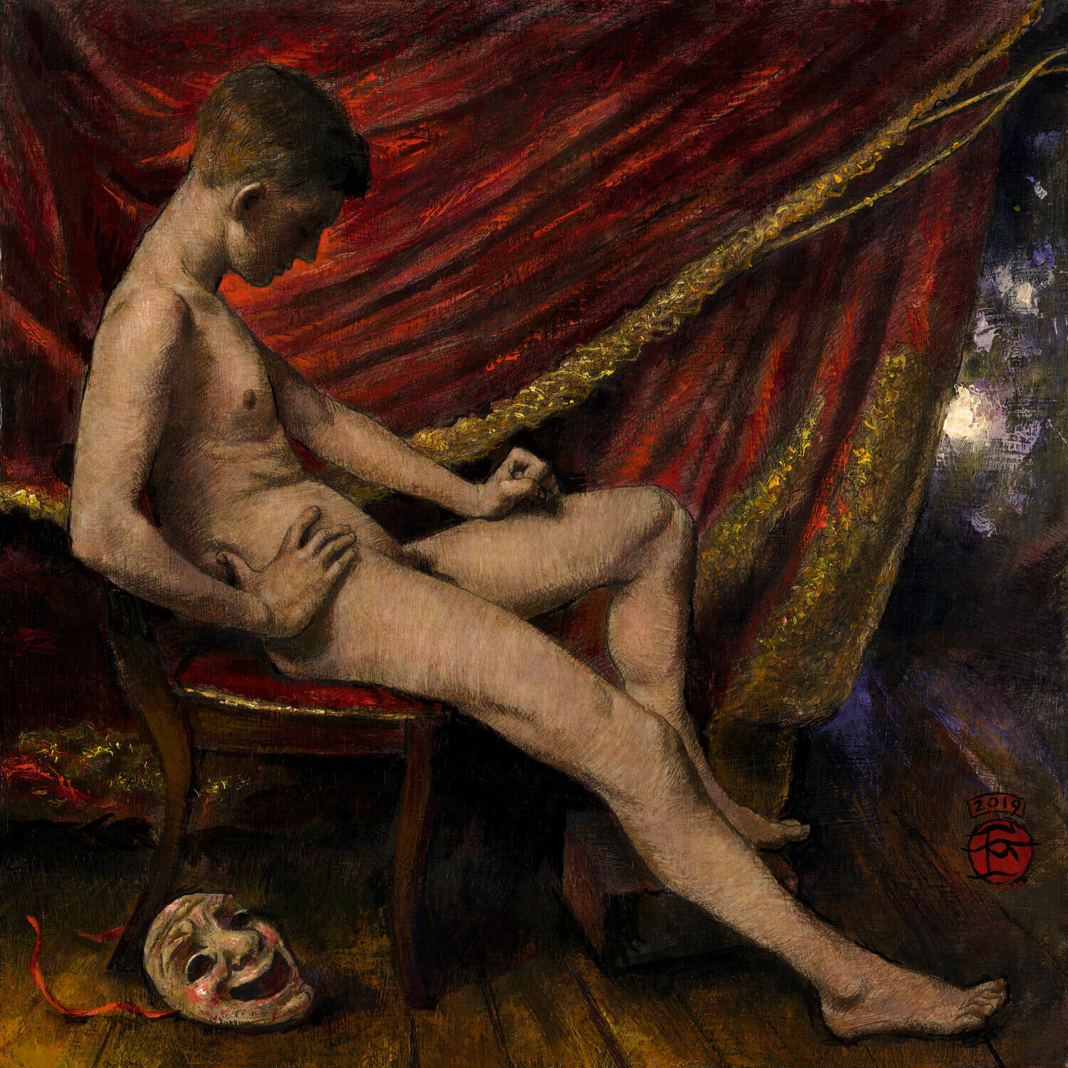 "The Curtain" Original Painting