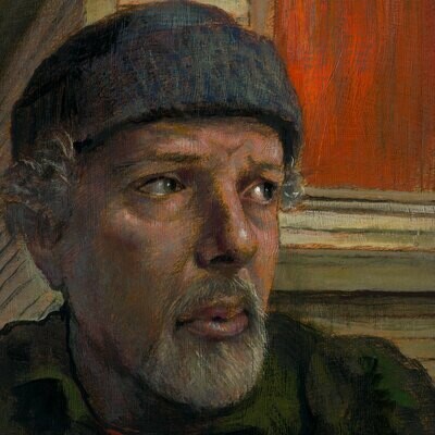 "The Artist's Studio (Self-Portrait), Autumn 2019" Original Painting