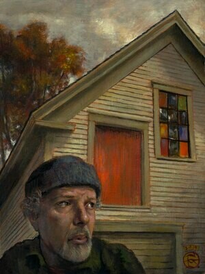 "The Artist's Studio (Self-Portrait), Autumn 2019" Original Painting