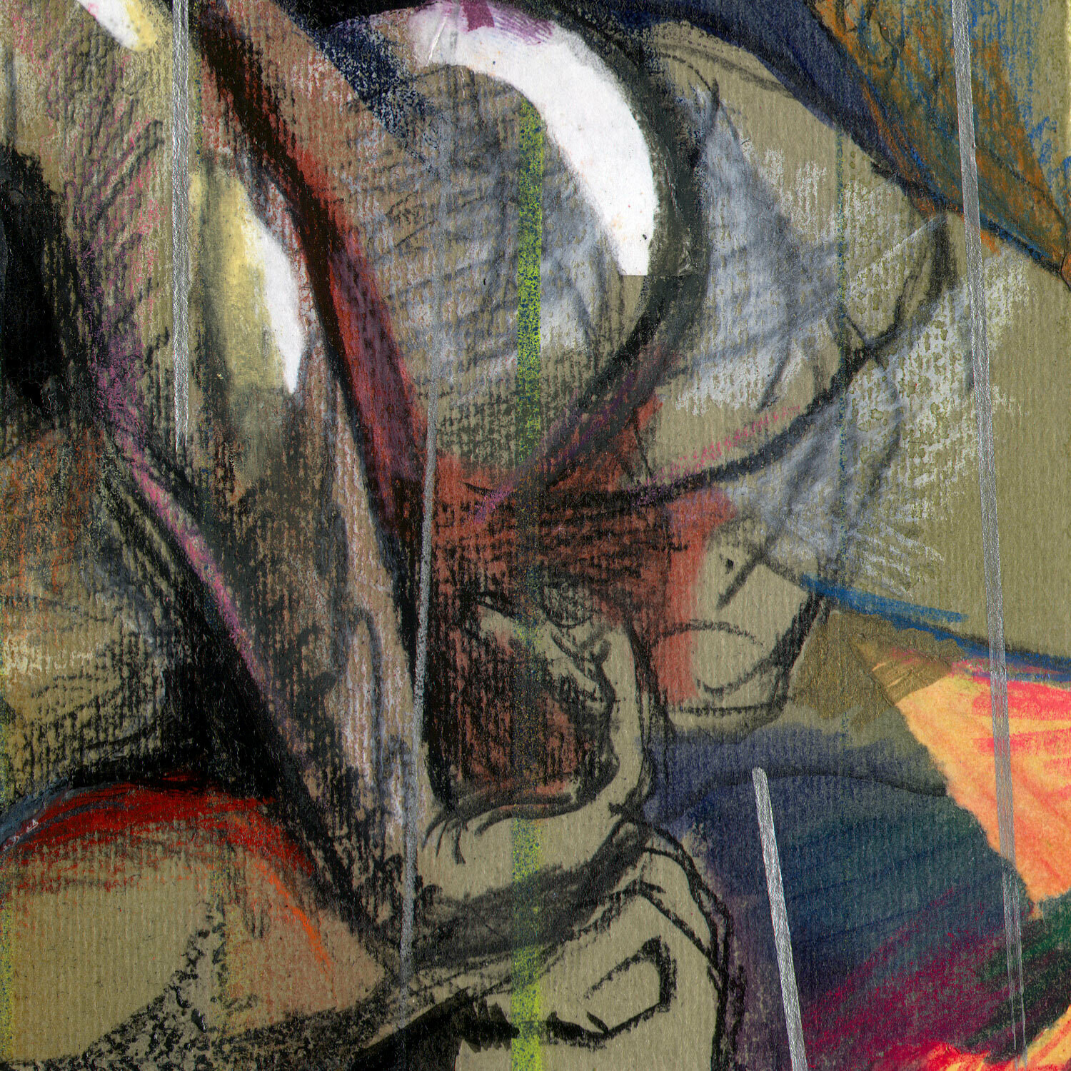 "Autumn Rain" Original Mixed-Media Work with Collage