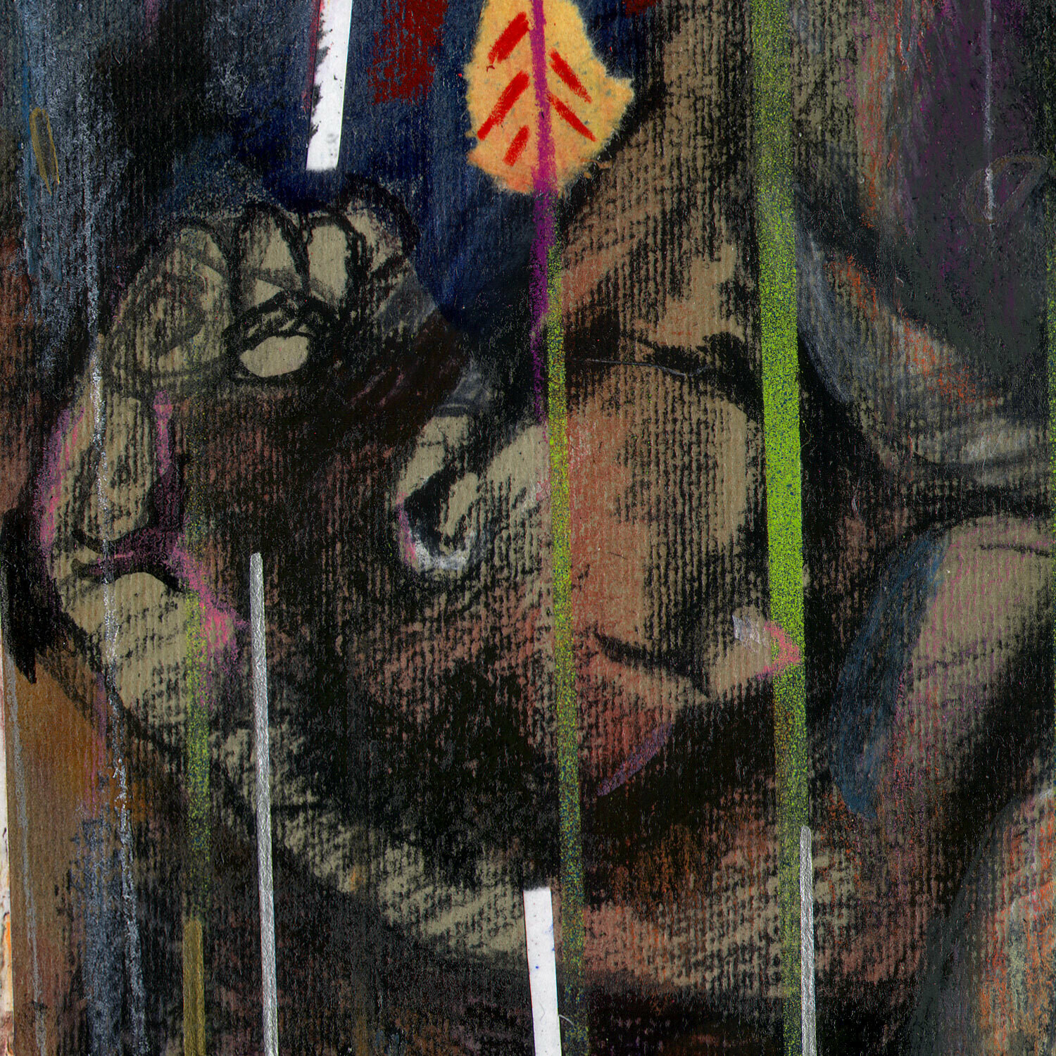 "Autumn Rain" Original Mixed-Media Work with Collage