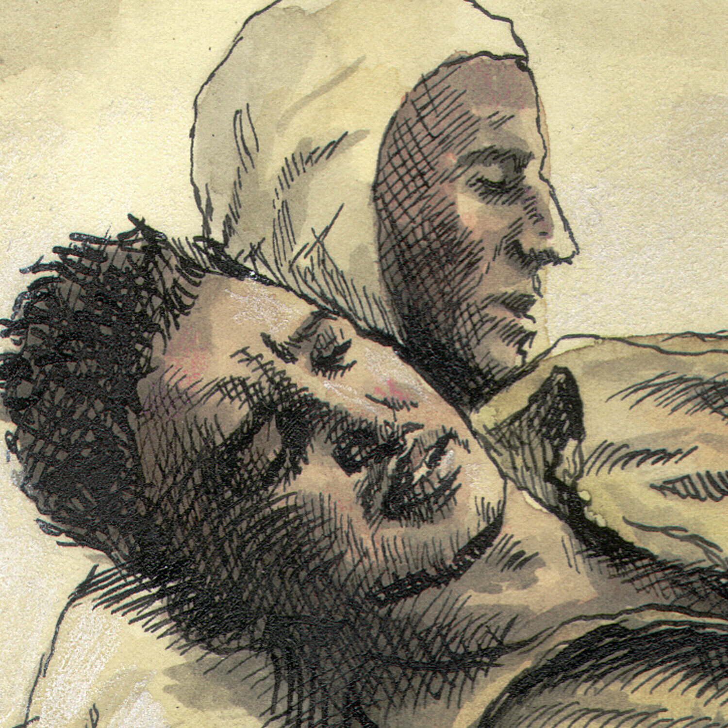 "The Rescue" Original Mixed-Media Work