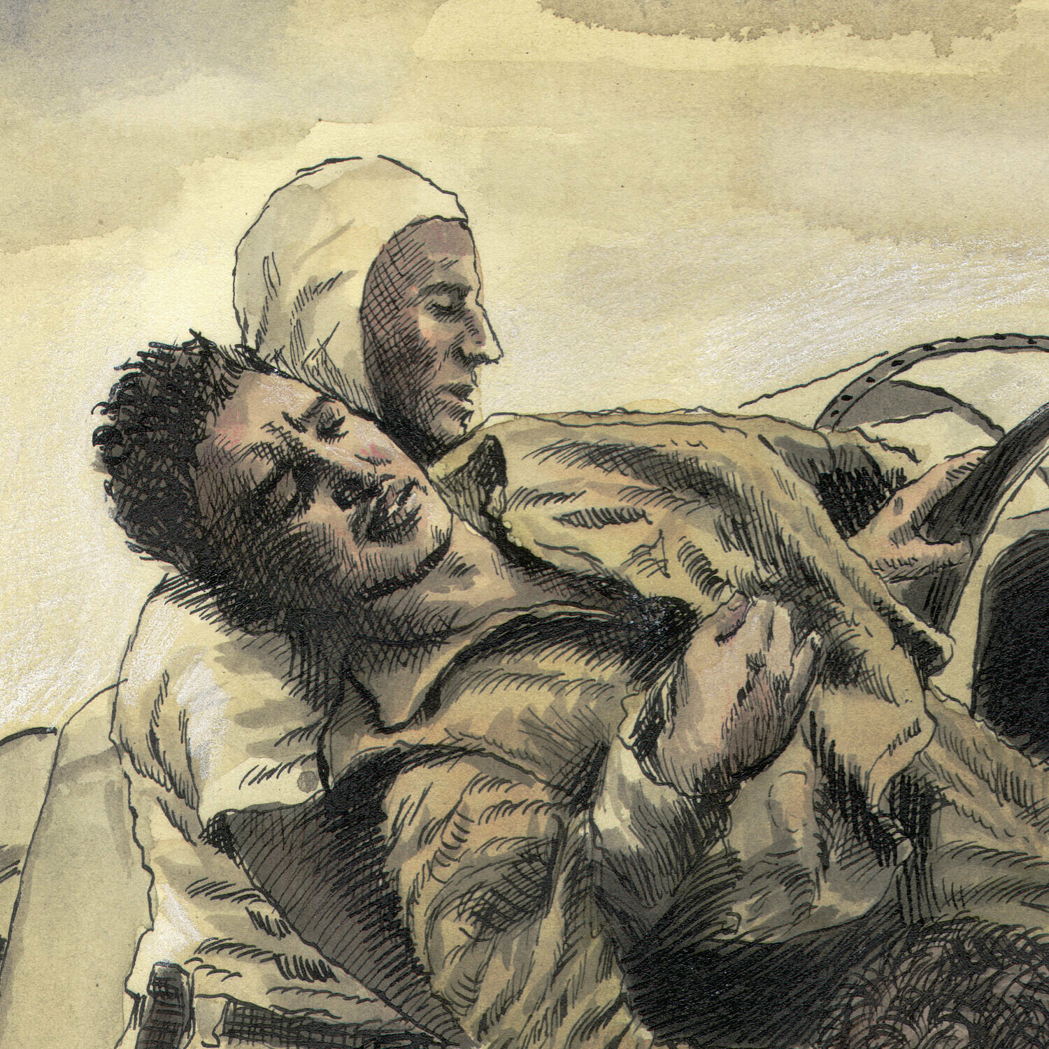 "The Rescue" Original Mixed-Media Work