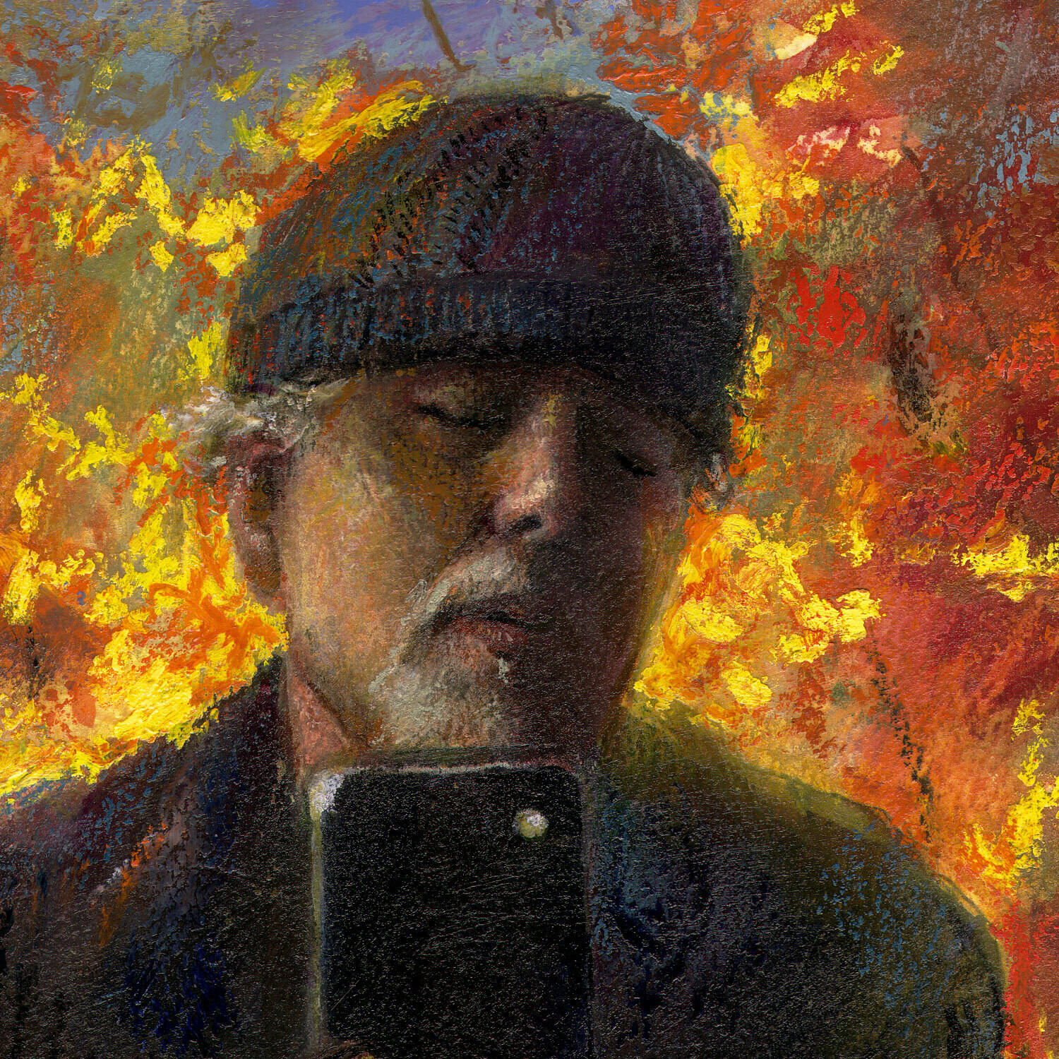 "Autumn Self-Portrait" Original Mixed-Media Work