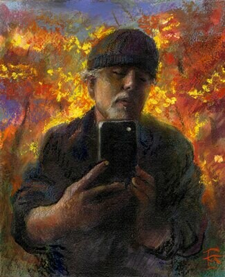 "Autumn Self-Portrait" Original Mixed-Media Work