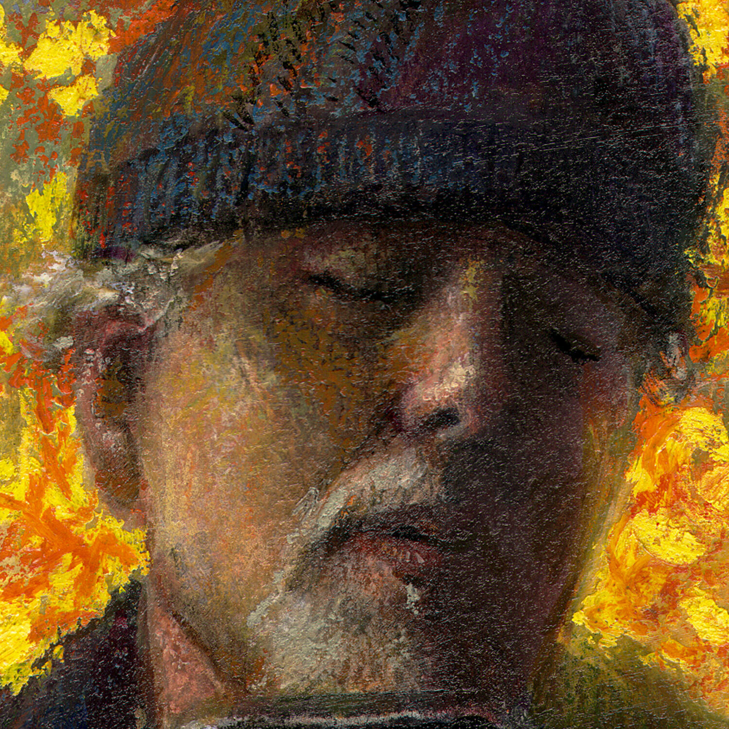 "Autumn Self-Portrait" Original Mixed-Media Work