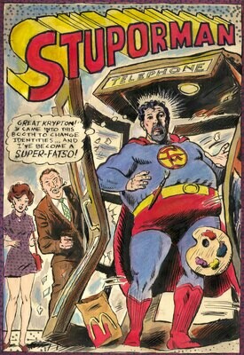 "Self-Portrait in Metropolis: The Artist in Crisis" Original Mixed-Media Work