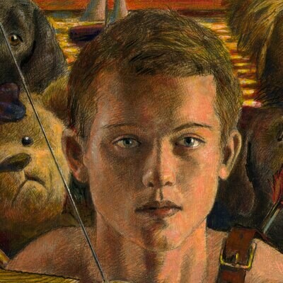 "By Dusk, the Boy Had Given Up on People" Original Painting