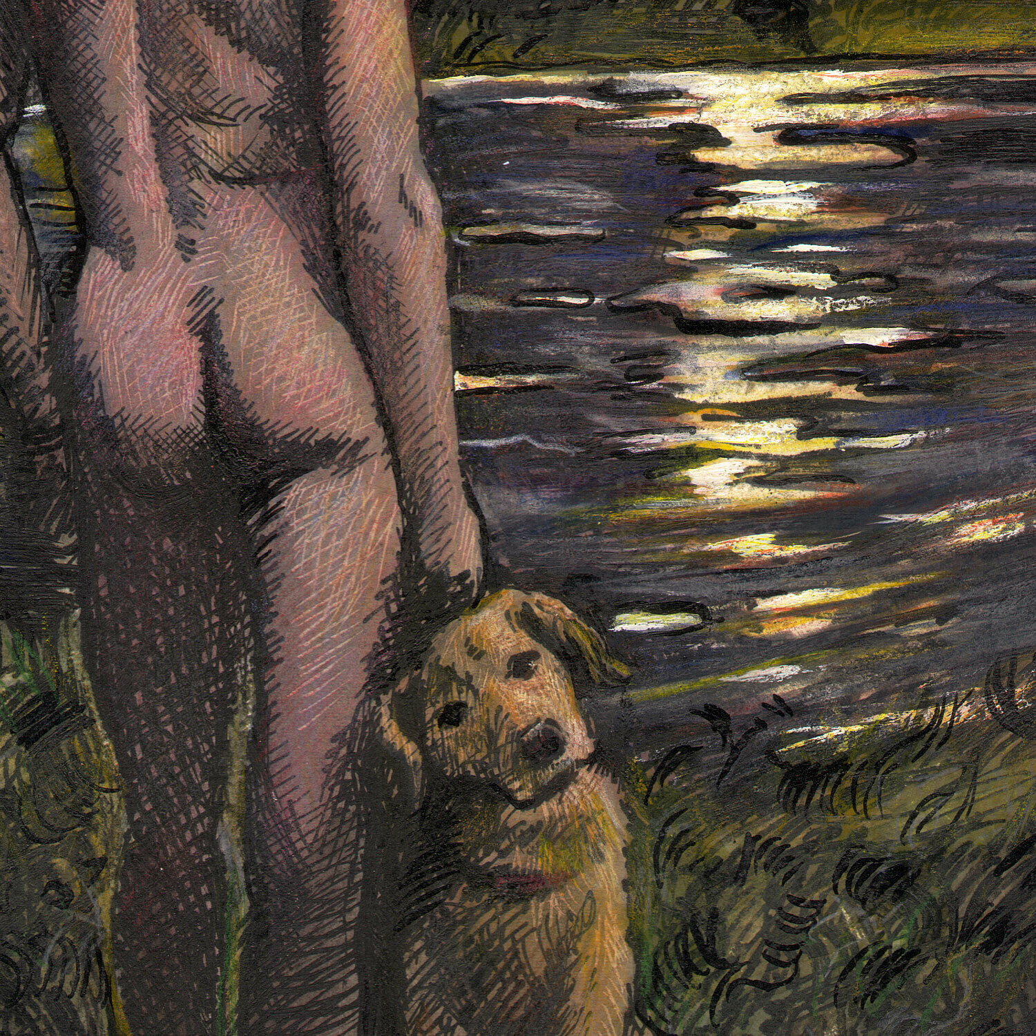 "Harvest Moon" Original Work on Paper