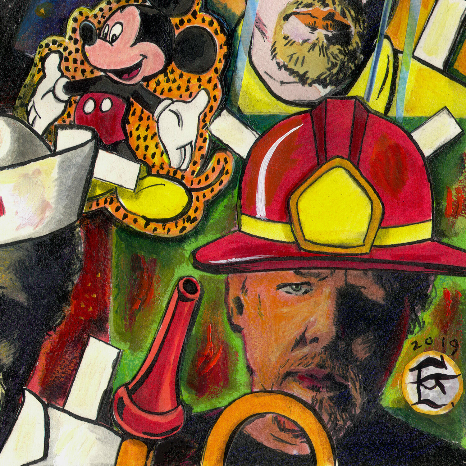 "Oh, When I Grow Up (Self-Portrait as a Defenseless Paper Doll)" Original Mixed-Media Work with Collage