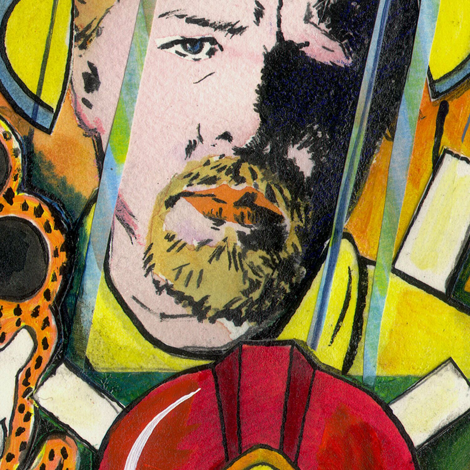 "Oh, When I Grow Up (Self-Portrait as a Defenseless Paper Doll)" Original Mixed-Media Work with Collage