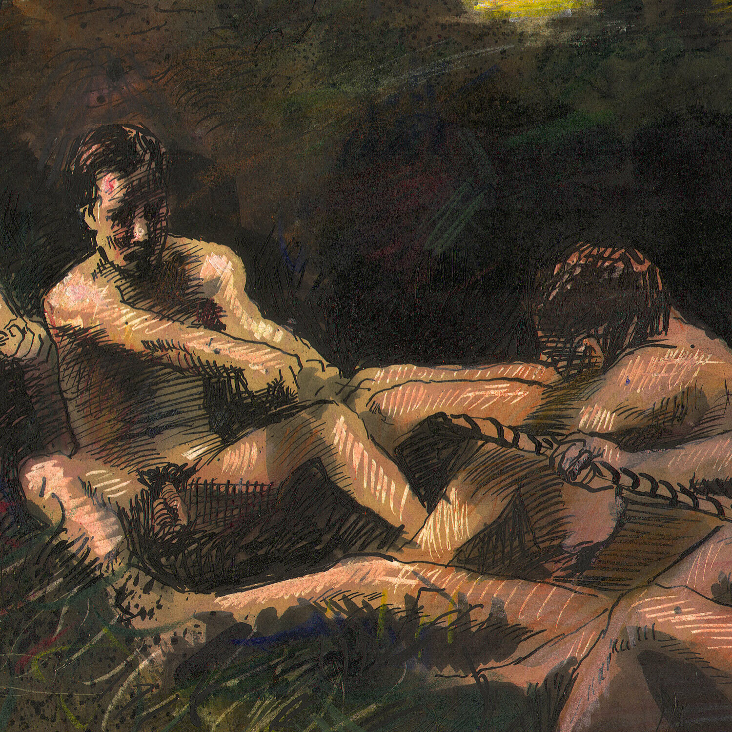 Tug-of-War (Study after Eakins) Original Work on Paper