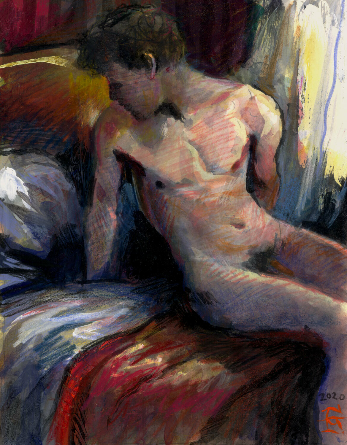 "New Year's Day" Original Work on Paper