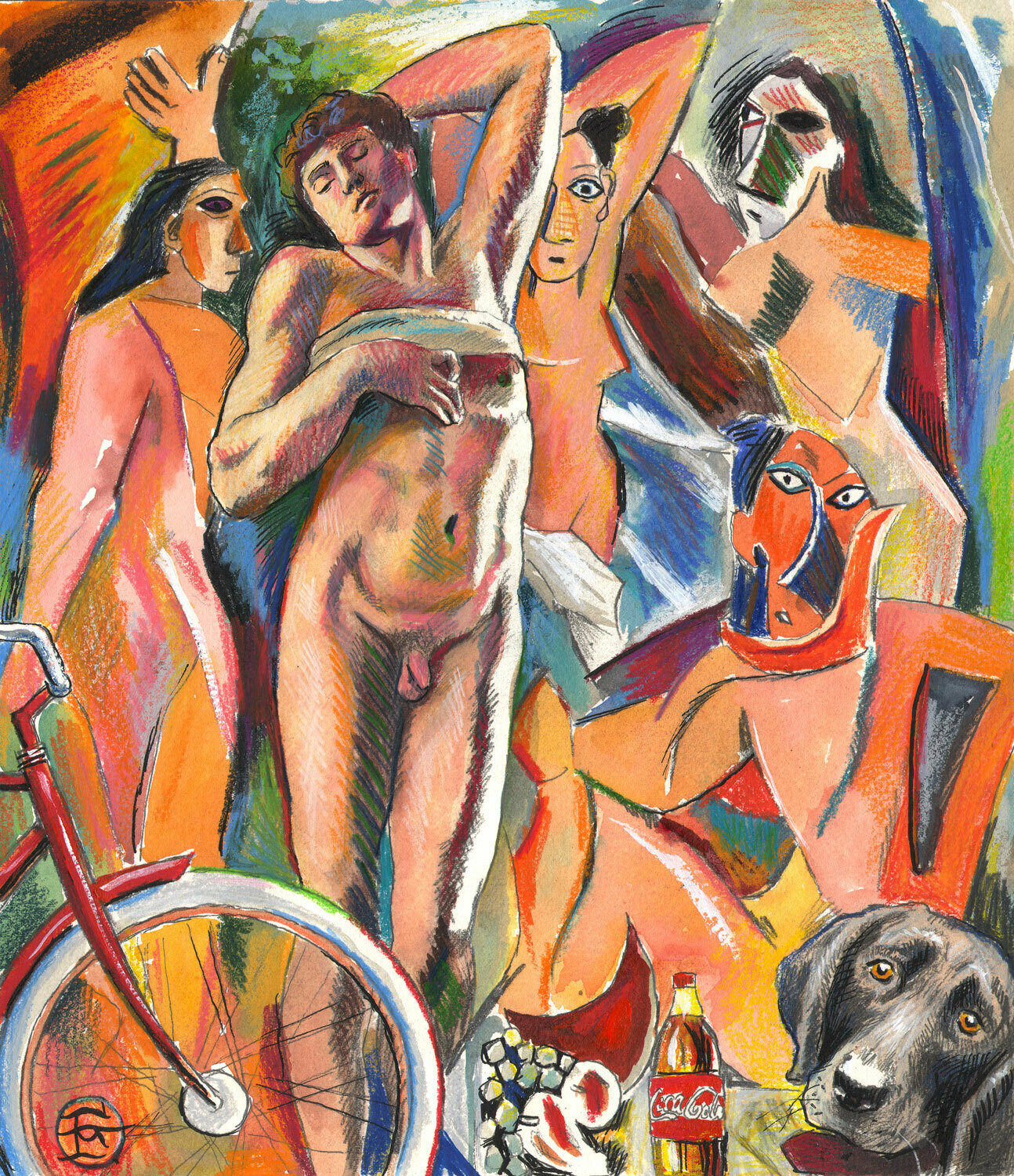 "The Picnic" Original Work on Paper