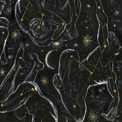 "March 21, 2020: An Anxious Doodle (Self-Portraits as a Constellation)" Original Work on Paper