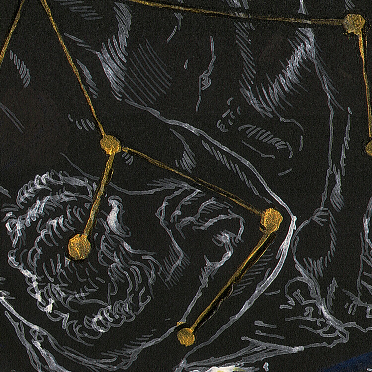 "March 21, 2020: An Anxious Doodle (Self-Portraits as a Constellation)" Original Work on Paper
