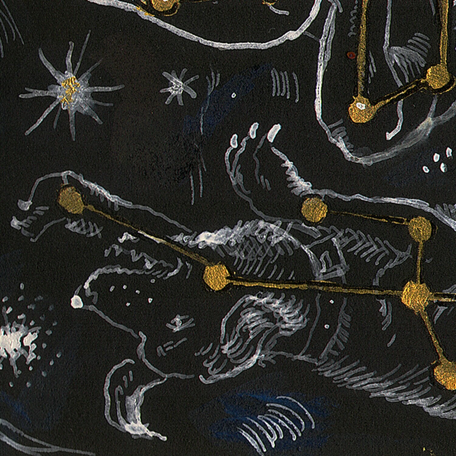"March 21, 2020: An Anxious Doodle (Self-Portraits as a Constellation)" Original Work on Paper