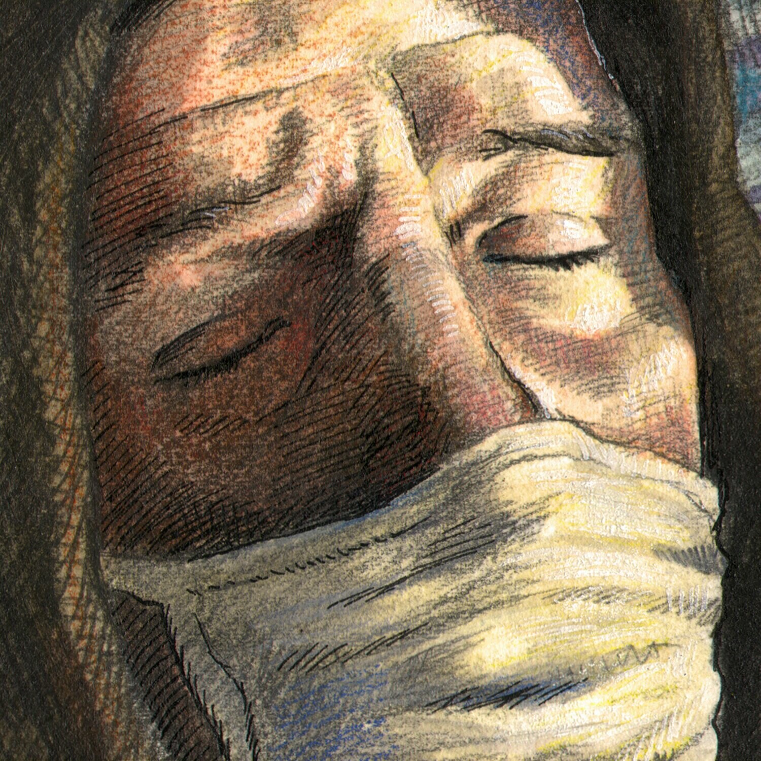 "Self-Portrait, April 7, 2020" Original Work on Paper