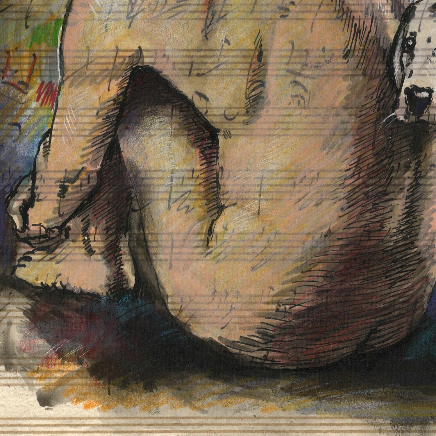 "Alone with Beethoven" Original Work on Paper
