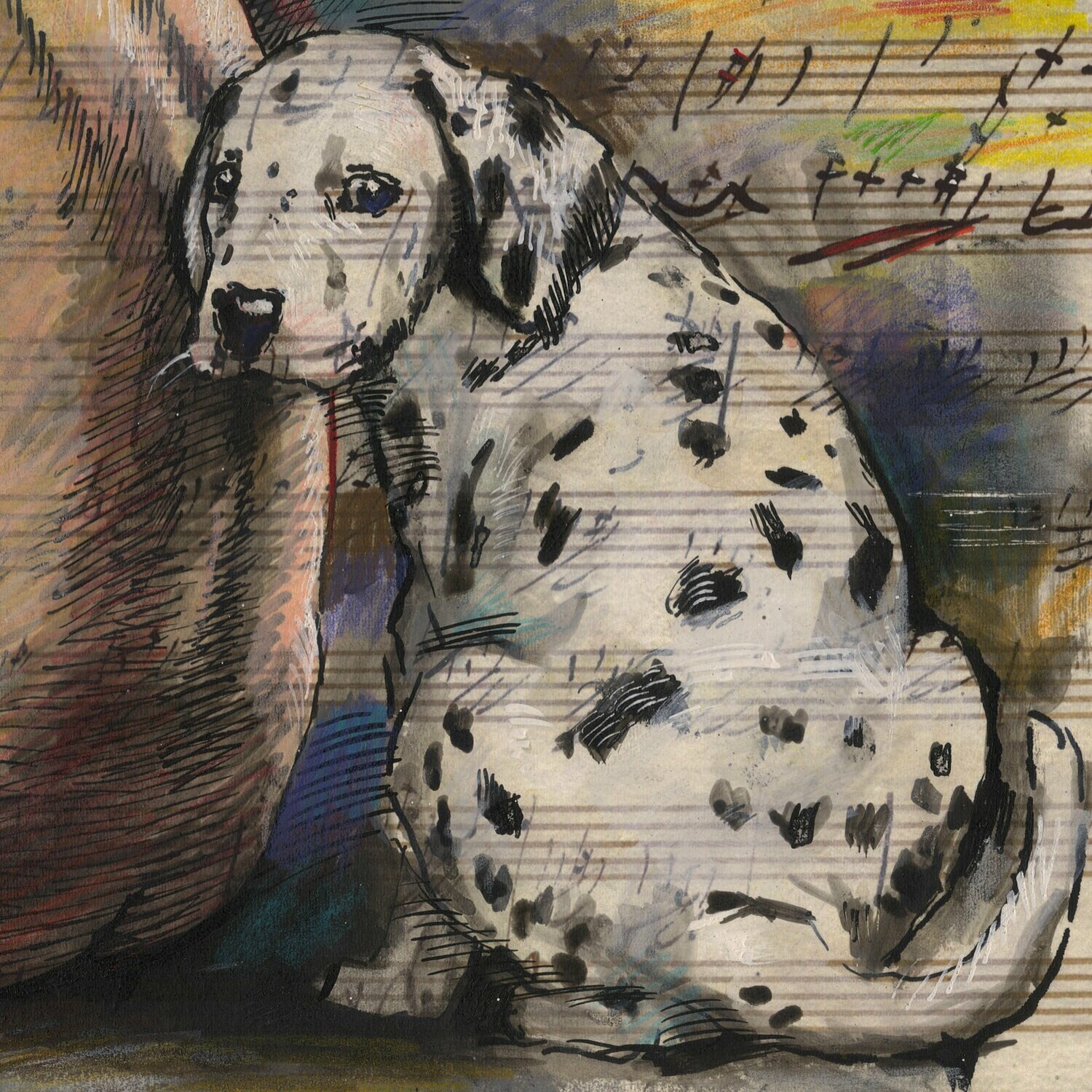 "Alone with Beethoven" Original Work on Paper