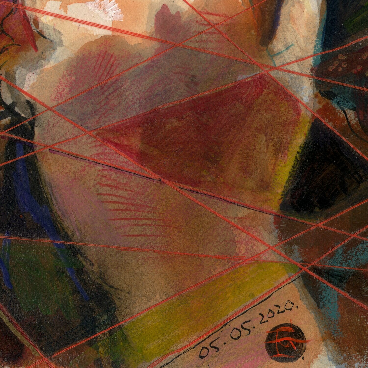 "05.05.2020: Self-Portrait (Fear)" Original Work on Paper
