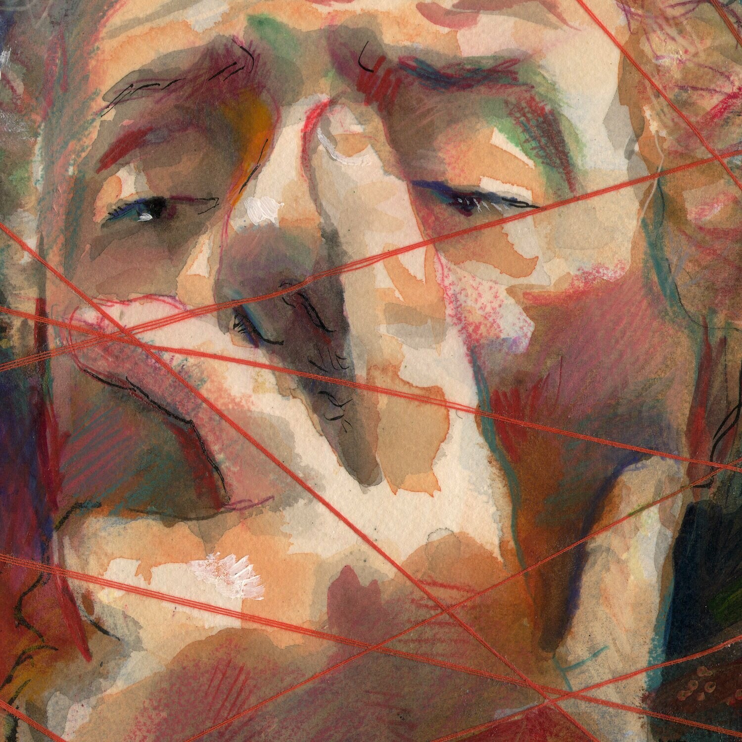 "05.05.2020: Self-Portrait (Fear)" Original Work on Paper