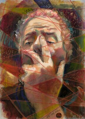 "05.05.2020: Self-Portrait (Fear)" Original Work on Paper