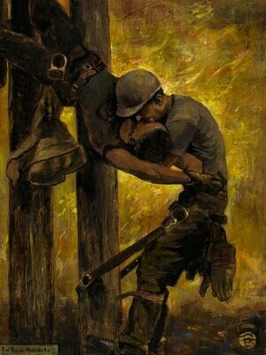 "The Kiss of Life" Original Painting on Panel with Gold Iridescent Paints