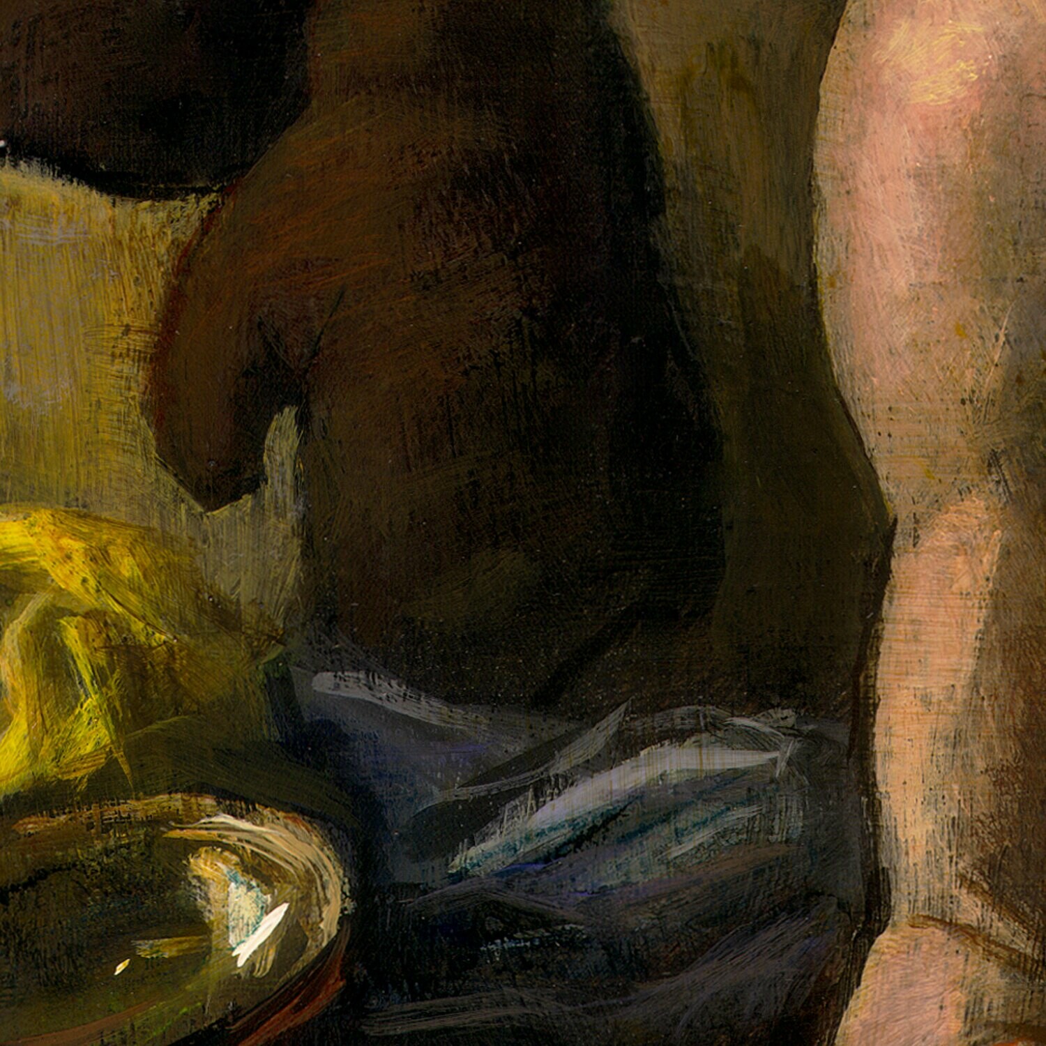 "The Boxer (Study after Konstantin Somov)" Original Painting on Panel