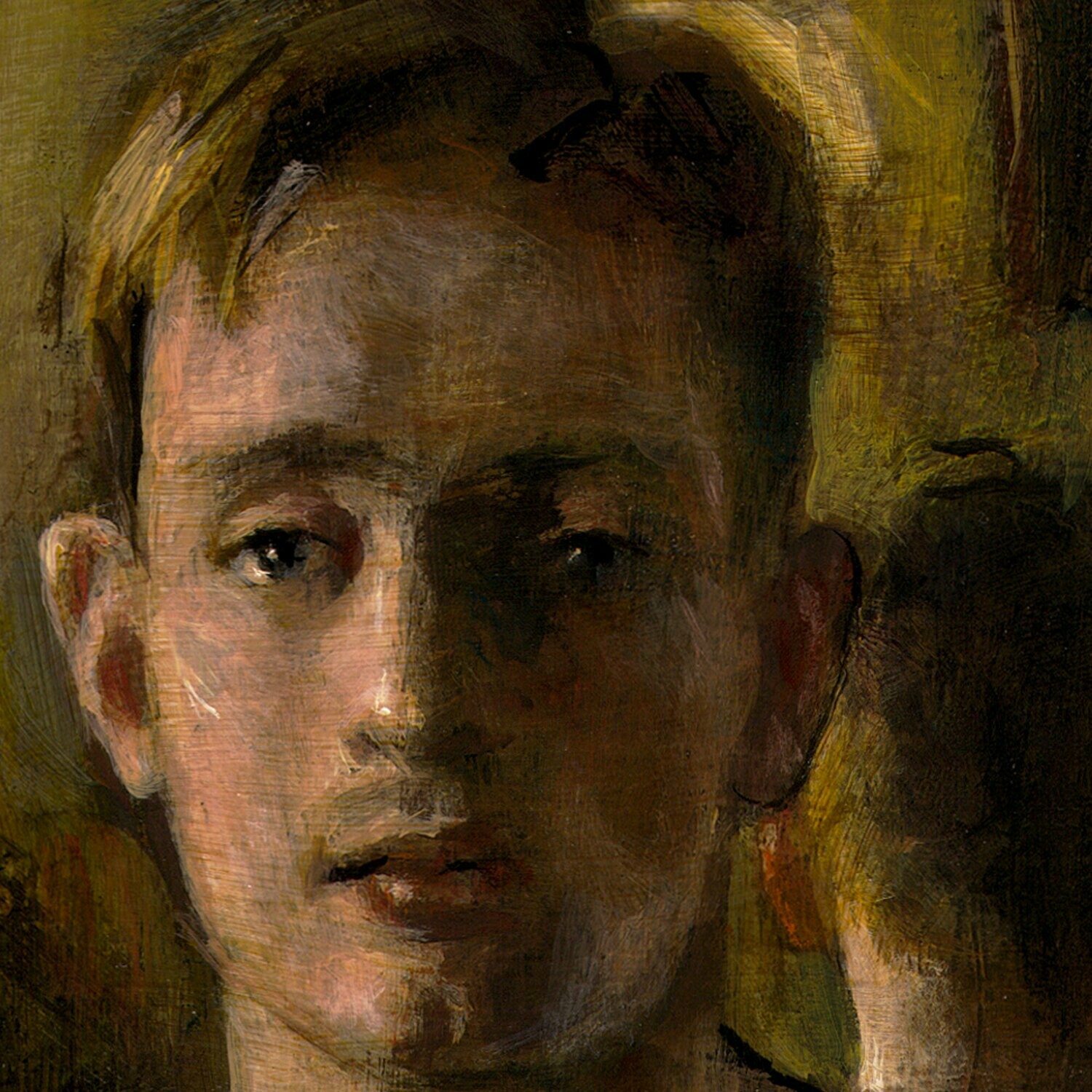 "The Boxer (Study after Konstantin Somov)" Original Painting on Panel