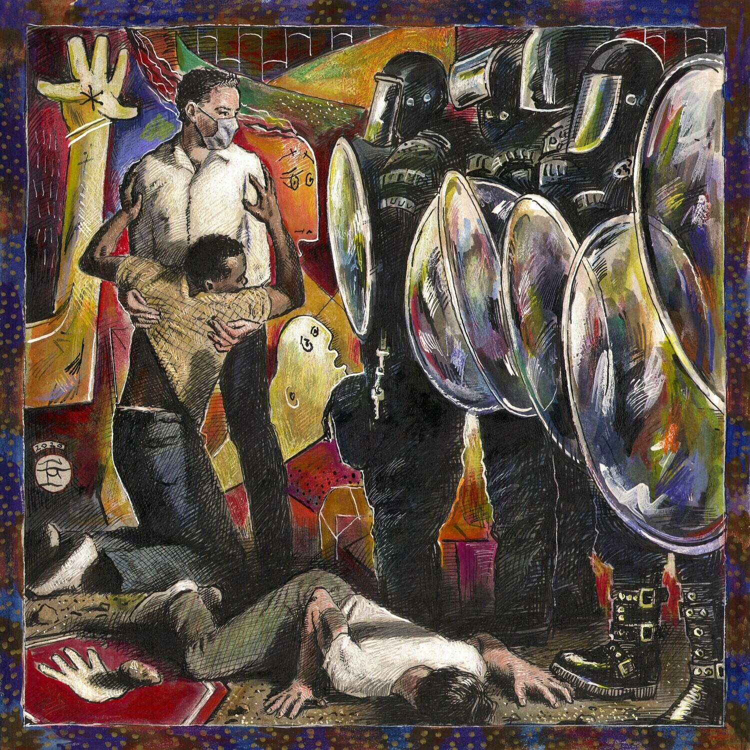 "06.14.2020: STOP" Original Work on Paper