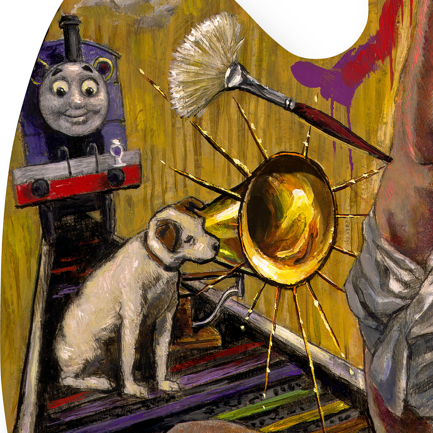 "Facing the Music" Original Painting on Palette