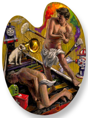 &quot;Facing the Music&quot; Original Painting on Palette