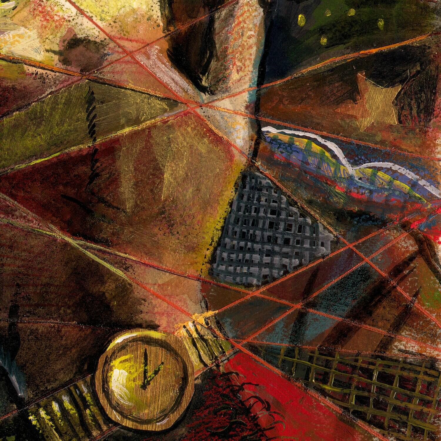 "Self-Portrait, Tied Up in Time" Original Work on Paper