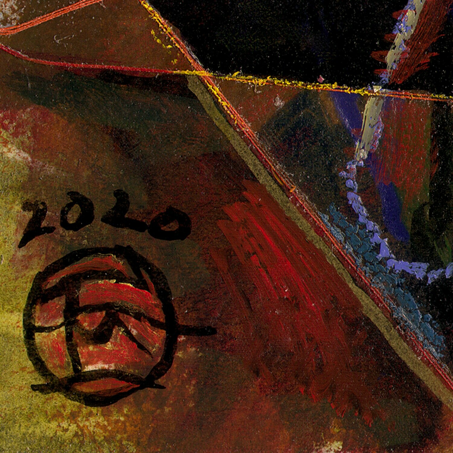 "Self-Portrait, Tied Up in Time" Original Work on Paper