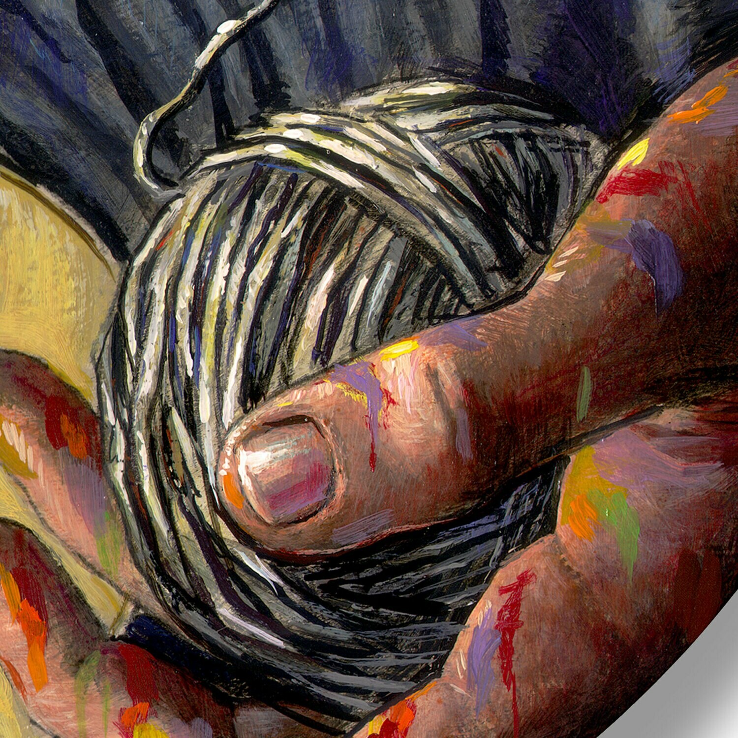 "Broken Strings" Original Painting on Palette