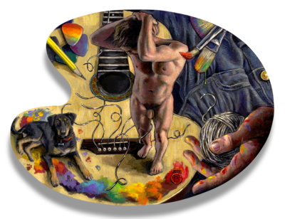 &quot;Broken Strings&quot; Original Painting on Palette