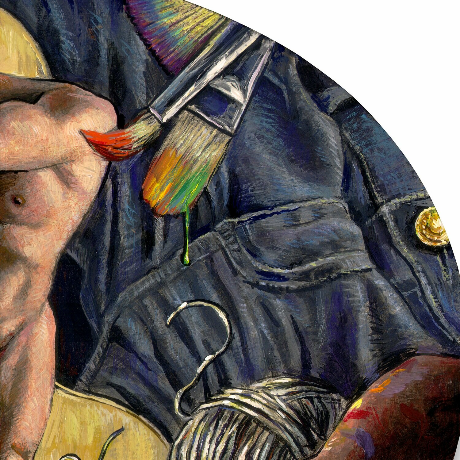 "Broken Strings" Original Painting on Palette