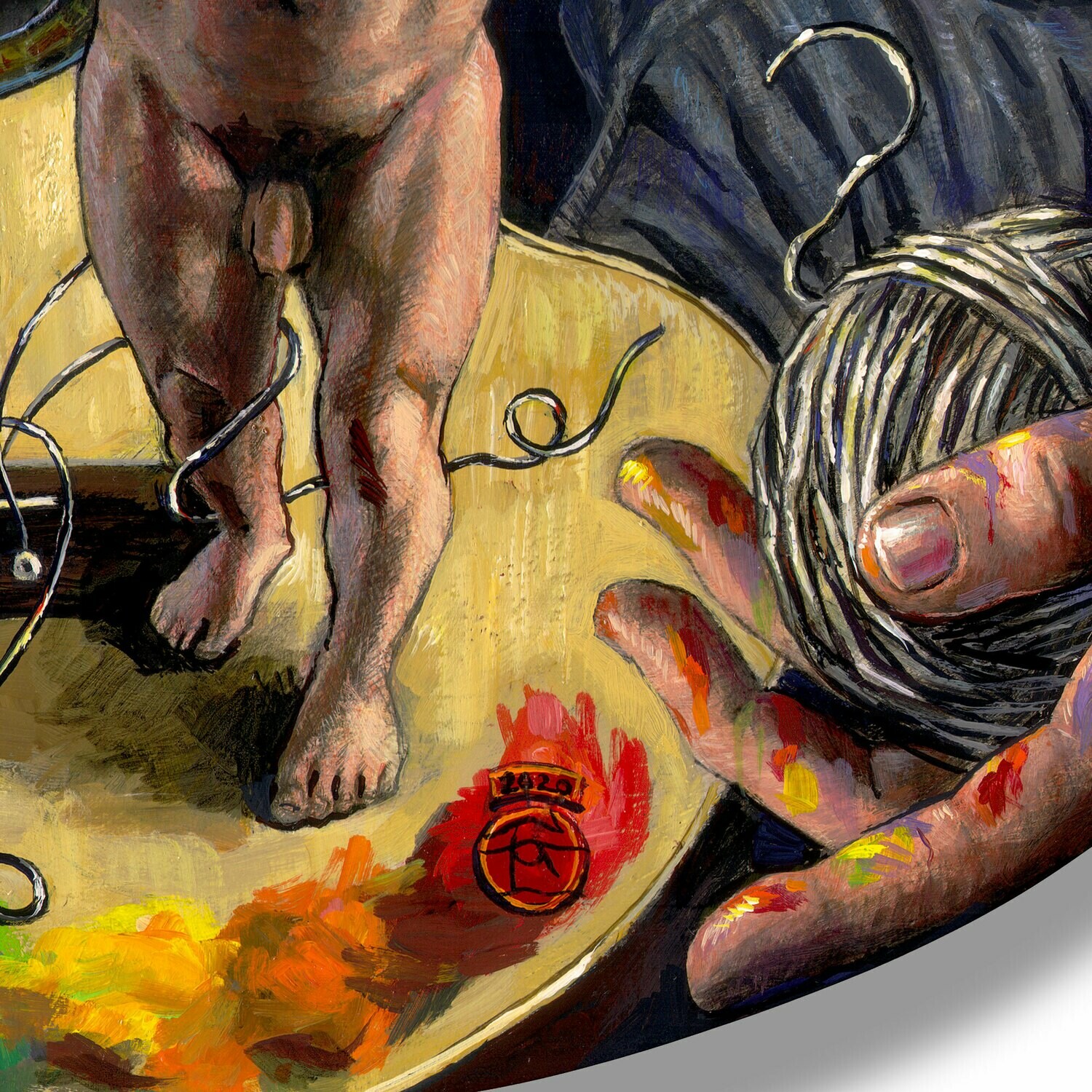 "Broken Strings" Original Painting on Palette