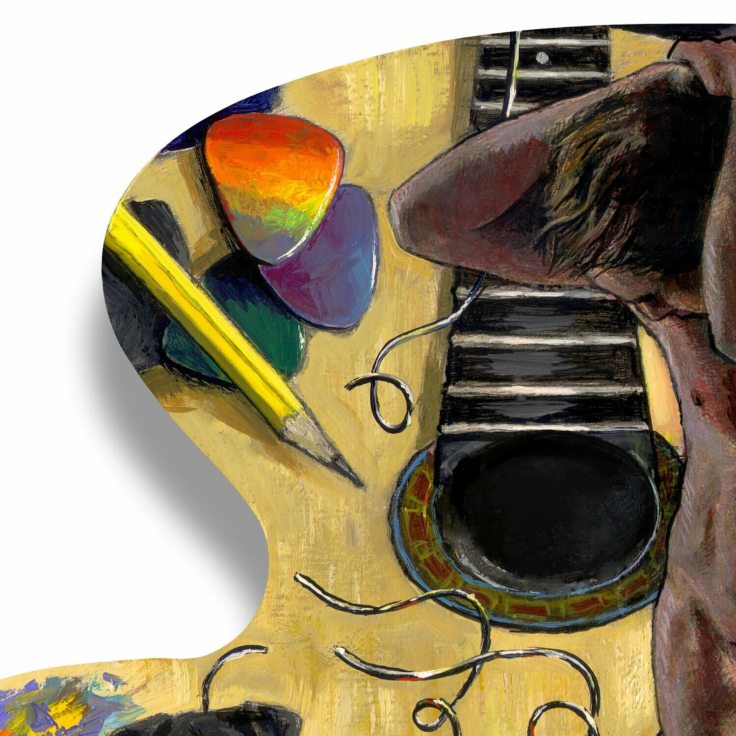 "Broken Strings" Original Painting on Palette