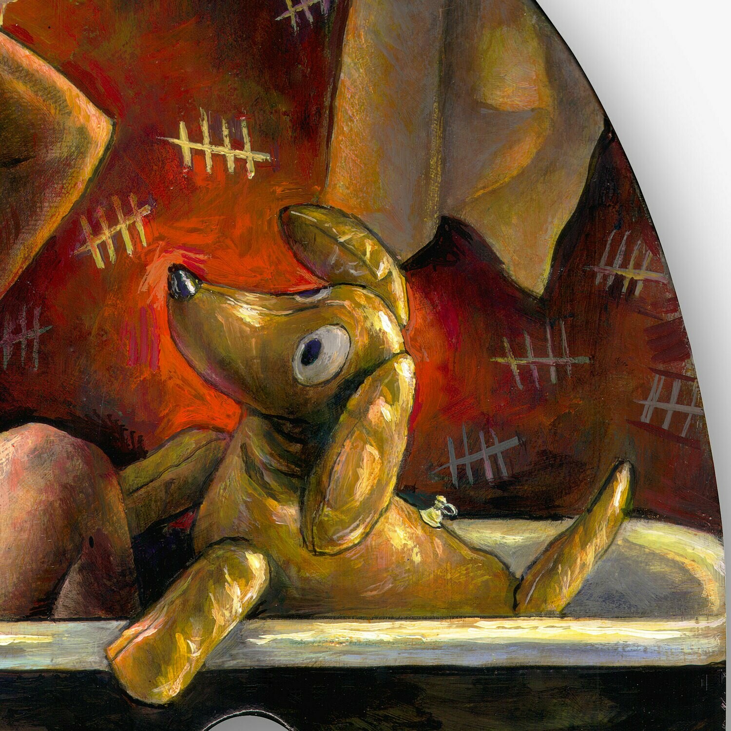 "Busted" Original Painting on Palette