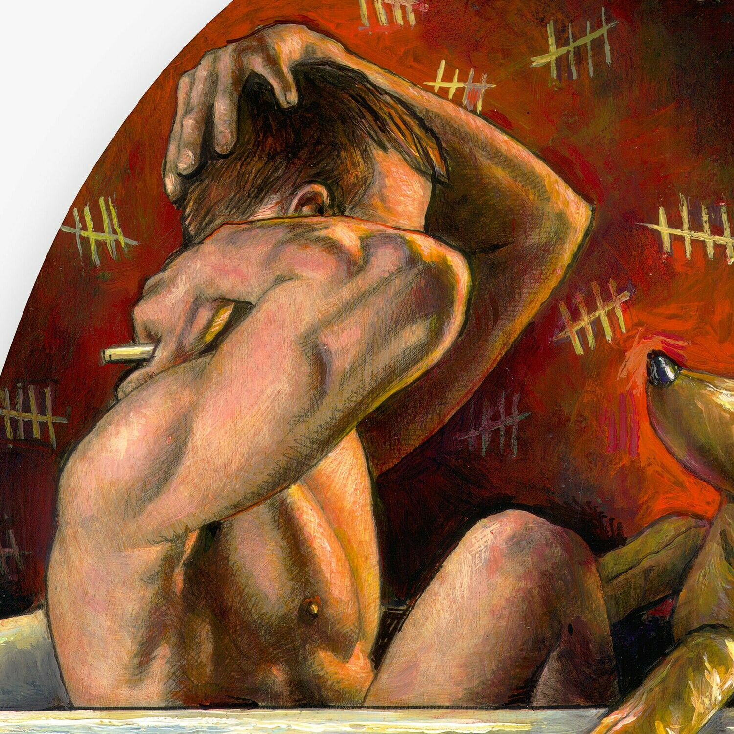 "Busted" Original Painting on Palette