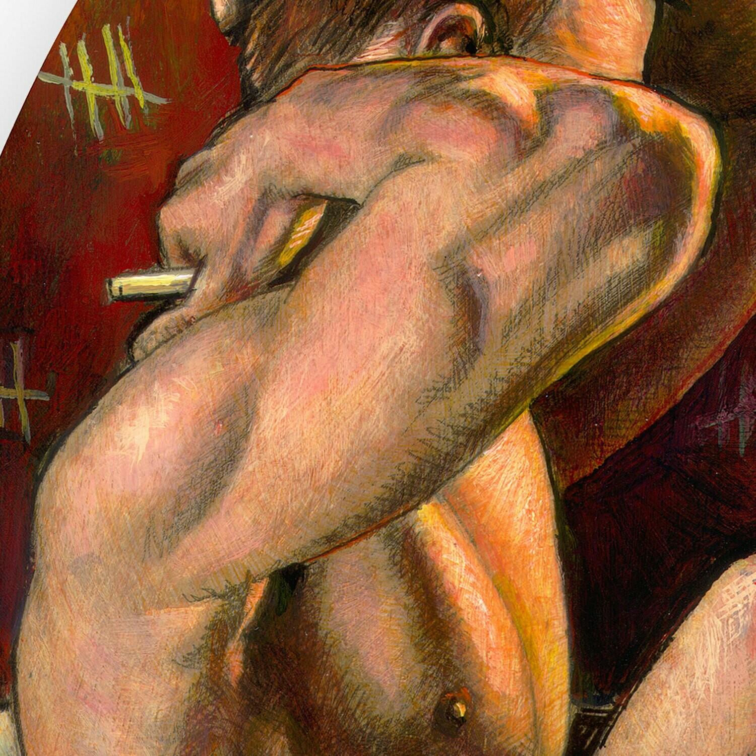 "Busted" Original Painting on Palette