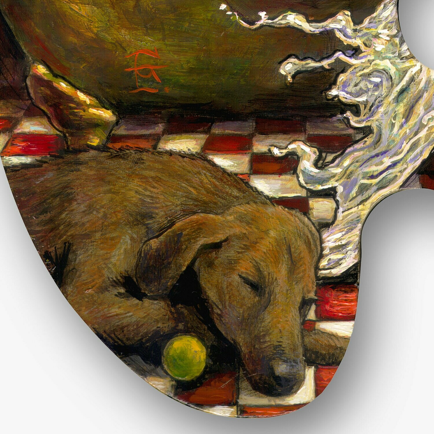 "Busted" Original Painting on Palette