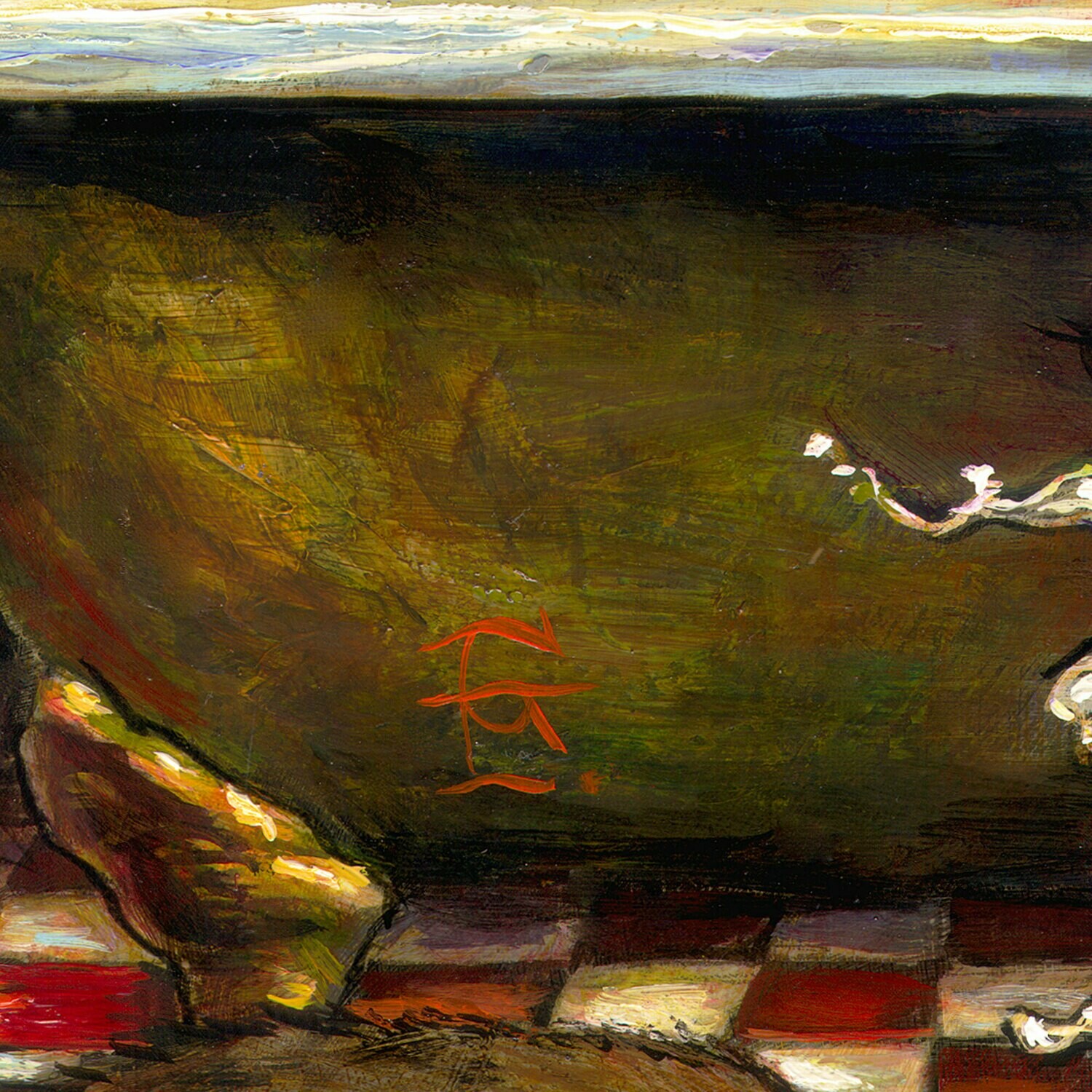 "Busted" Original Painting on Palette